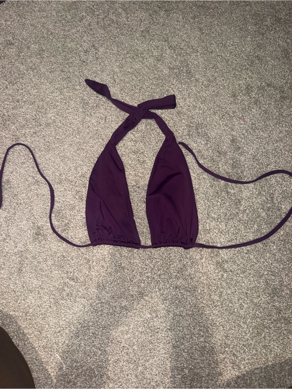 Deep Purple Triangle Halter Bikini Top L*space size S